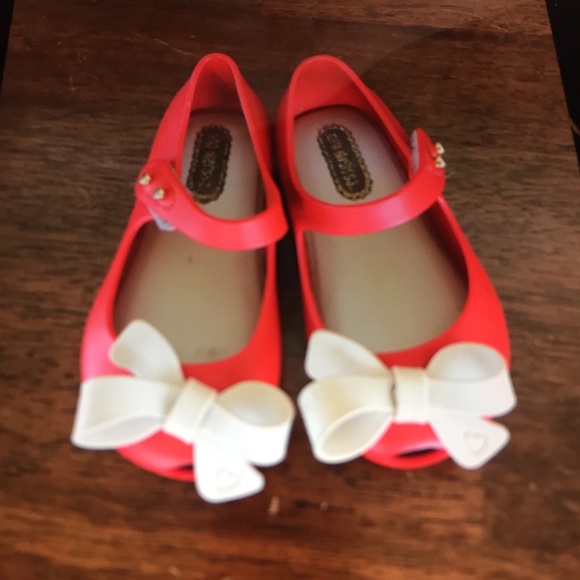 Mini Melissa Shoes - Mini Melissa Ultragirl Bow Red/white